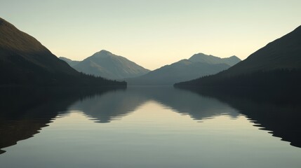 Obraz premium Serene Mountain Lake Reflection 