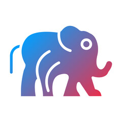 Fototapeta premium Elephant icon style