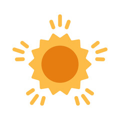 sunny weather flat style