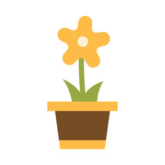 flower vase flat style