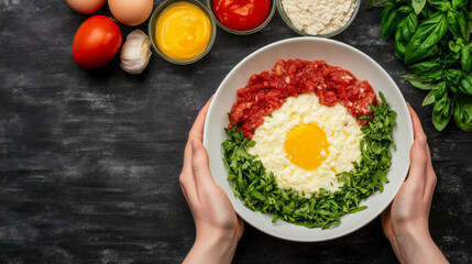 Italian Flag Egg Breakfast