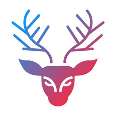 Fototapeta premium Reindeer icon style