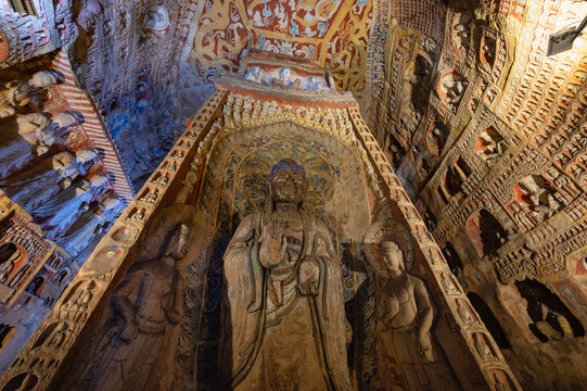 Yungang Grottoes, rock-cut architecture in Datong, Shanxi, China