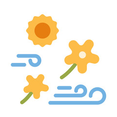spring wind flat style