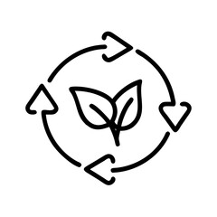 Ecology Icon Line Art, Stunning Vector Illustrations of Environmental Symbols and Sustainable Icons