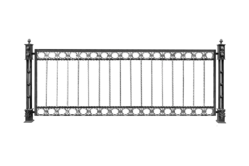 Interesting fence, railings.