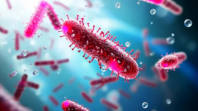 Bacteria under a microscope, microbe, microbiology, microscopic, virus, pathogen