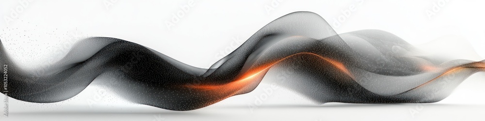 Poster abstract flowing design with dark and light waves.