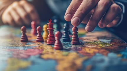 Diplomats employing geopolitical risk analysis to craft informed foreign policy, driving alliances and risk mitigation while addressing threats in international relations and security.