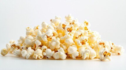 A Close-Up of a Pile of Buttery Popcorn