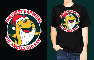 Narwhal christmas t-shirt design © Nur