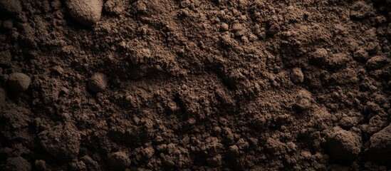 Isolated black soil on a white background