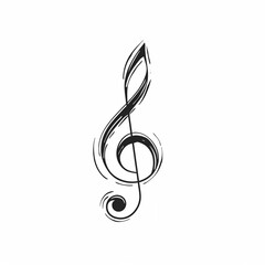 Obraz premium treble clef on white background