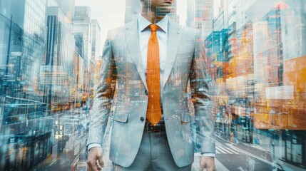 The Businessman in Cityscape