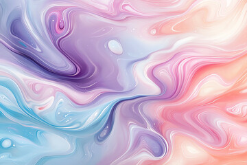 Obraz premium Abstract pastel swirl design with soft hues of pink, purple, and blue, creating a calming and artistic background for creative projects.