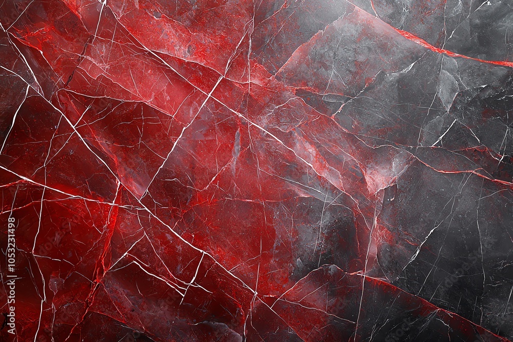 Poster abstract textured background with red and black shades, featuring crisscrossing lines and an intrigu