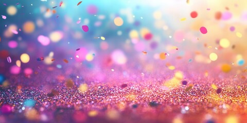 glitter and bokeh lights on a soft gradient background for wedding reception banners or romantic...