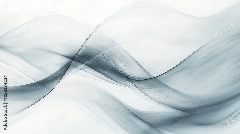 Aufkleber abstract background with flowing wavy lines in different shades, forming a dynamic, seamless design.