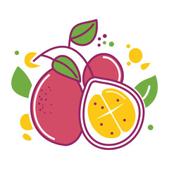 Colorful Fresh Tropical Fruits of Mangosteen Healthy Food