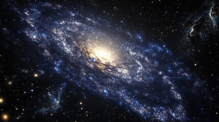 A captivating image of a dwarf galaxy, showcasing its compact structure and shimmering star clusters against a dark cosmic backdrop