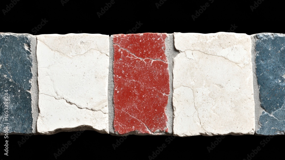 Poster colorful stone tiles with unique textures and patterns
