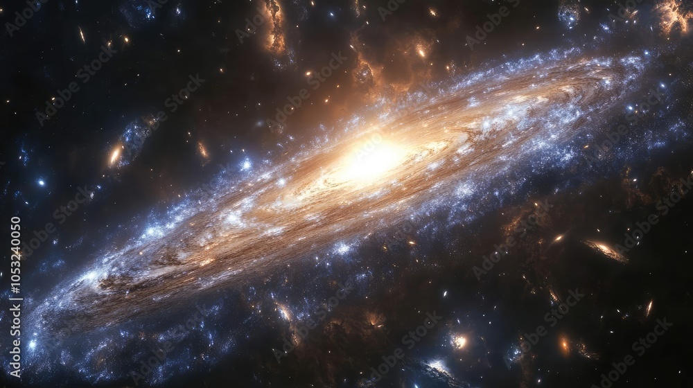 Poster an ethereal scene of a dwarf galaxy, featuring luminous regions and delicate cosmic structures that 