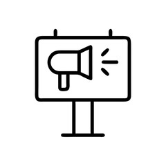 Creative and Minimalistic Advertising Icon Line Art Design