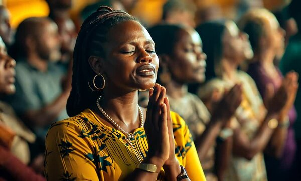 Church Congregation Clapping to Gospel Music