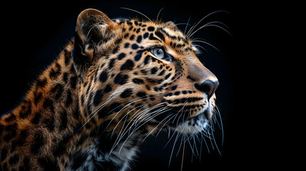 Obraz premium majestic bengal tiger prowling through dense jungle foliage stunning wildlife photography