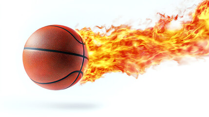 Fototapeta premium basketball on fire, AI generated