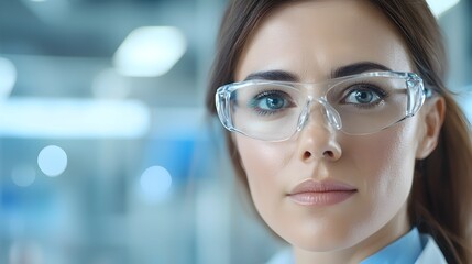 Female physician examining and analyzing intelligent healthcare data through a futuristic and advanced holographic interface
