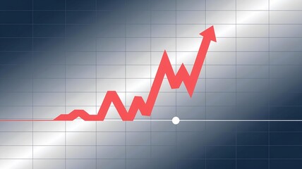 business graph with arrow