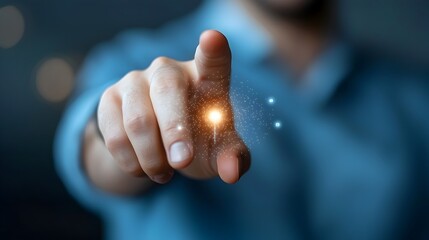 Healthcare professional using advanced futuristic hologram technology to review and analyze important medical data in an innovative modern workspace setting  Concept of healthcare technology