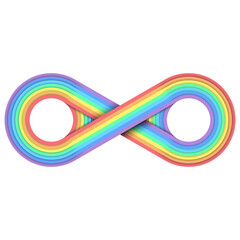 rainbow infinity sign isolated on transparent background PNG file resource graphic