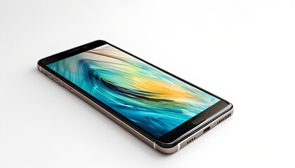 mobile phone on white background