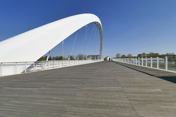 Obraz premium Richard Meir bridge in Alessandria, Piedmont, Italy