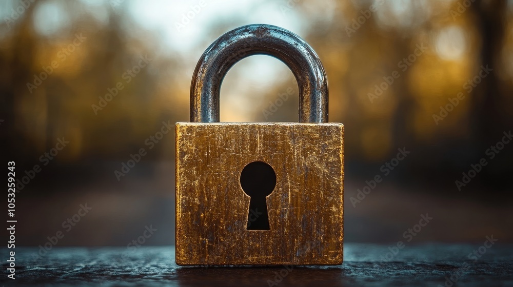 Poster network security concept with enlarged simple elements, highlighting clean and modern visuals for cy