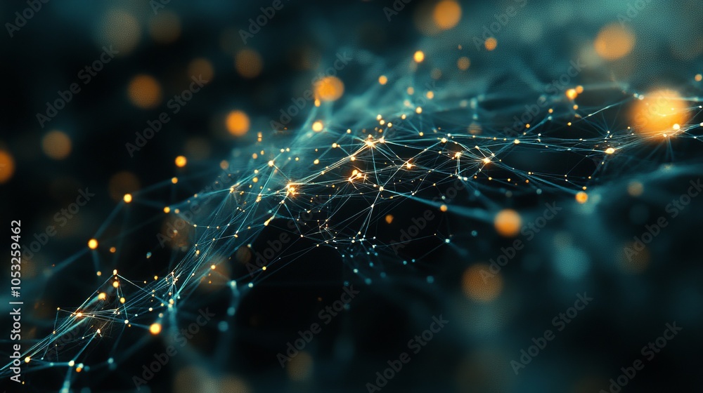 Poster network security concept with enlarged simple elements, highlighting clean and modern visuals for cy