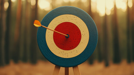 Stunning Archery Target in Tranquil Forest Setting