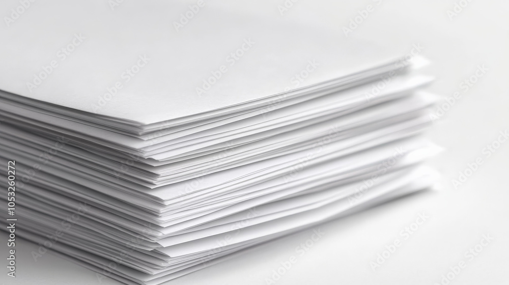 Poster stack of papers:neatly organized papers ready for use