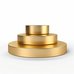 gold podium isolated on white background