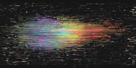 Abstract Glitch Texture with Colorful Chaos Effects