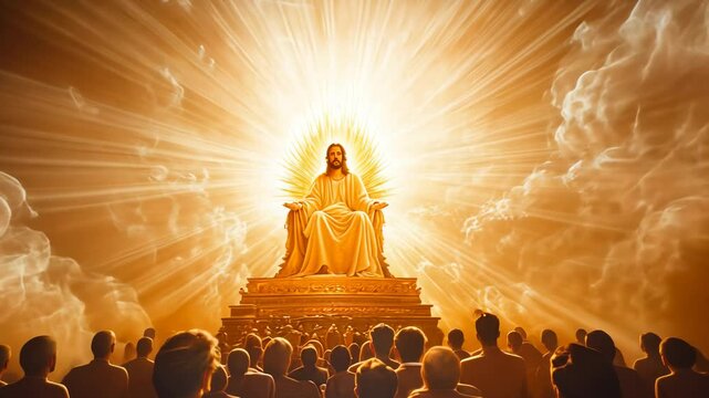 Jesus Christ Enthroned in Heaven, God, King, Lord, Savior, Messiah