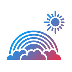 Rainbow Vector Icon Style