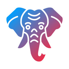 Elephant Vector Icon Style