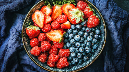 Fresh Berries in a Bowl for Healthy Eating