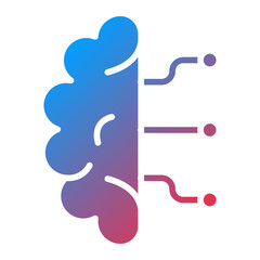 Fototapeta premium Machine Learning Vector Icon Style