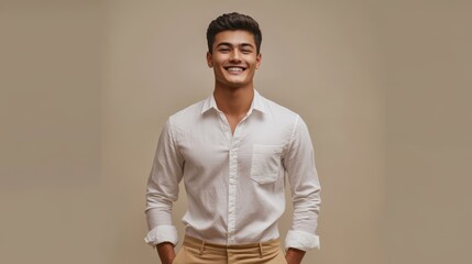 Obraz premium The Smiling Young Man