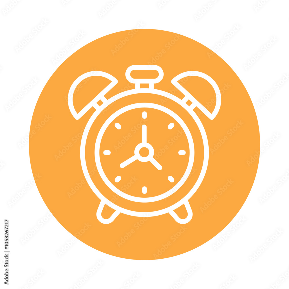 Poster clock vector outline circle design icon. workplace symbol on white background eps 10 file