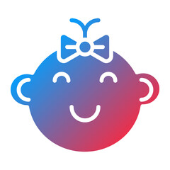 Baby girl Vector Icon Style